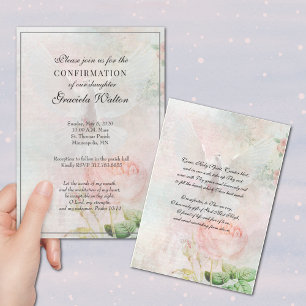 Sacrament of Confirmation Floral Prayer  Invitatio Invitation