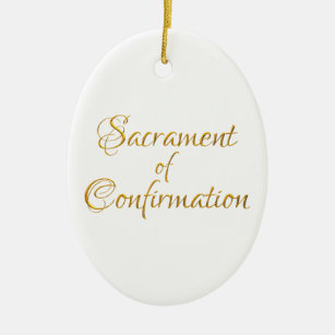 Sacrament of Confirmation Golden 3D Look Ceramic Tree Decoration