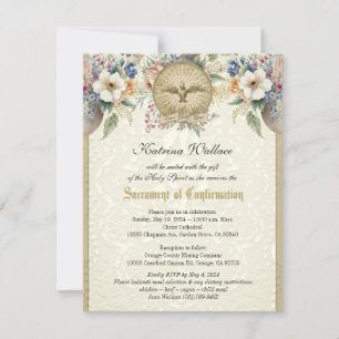 Sacrament of Confirmation Religious Catholic  Invitation