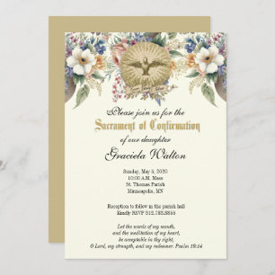Sacrament of Confirmation Religious Catholic Invitation
