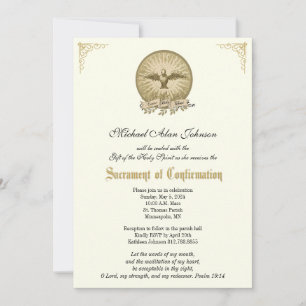 Sacrament of Confirmation Religious Catholic  Invitation