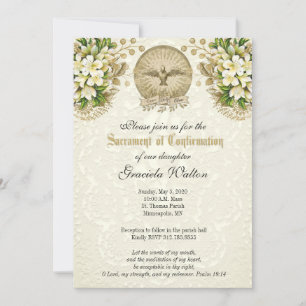 Sacrament of Confirmation Religious Catholic  Invitation