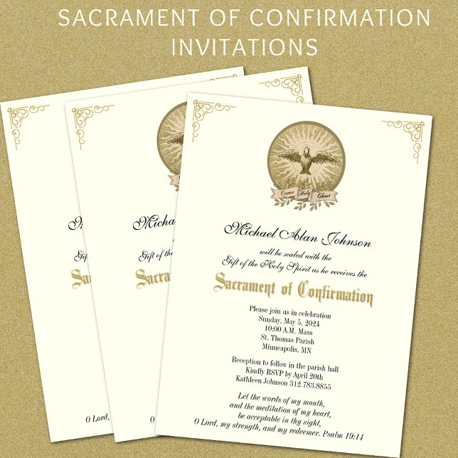 Sacrament of Confirmation Religious Catholic  Invitation (Creator Uploaded)