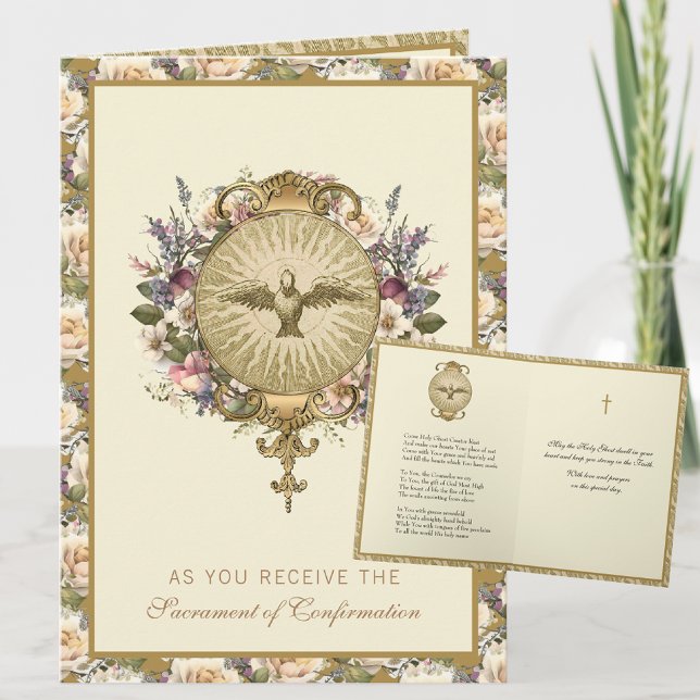 Sacrament of Confirmation Religious Prayer Holiday Card (Creator Uploaded)