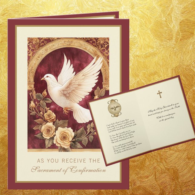 Sacrament of Confirmation Religious Prayer Holiday Card (Creator Uploaded)