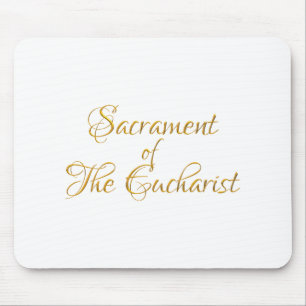 Sacrament of The Eucharist Golden 3D Look Mouse Mat