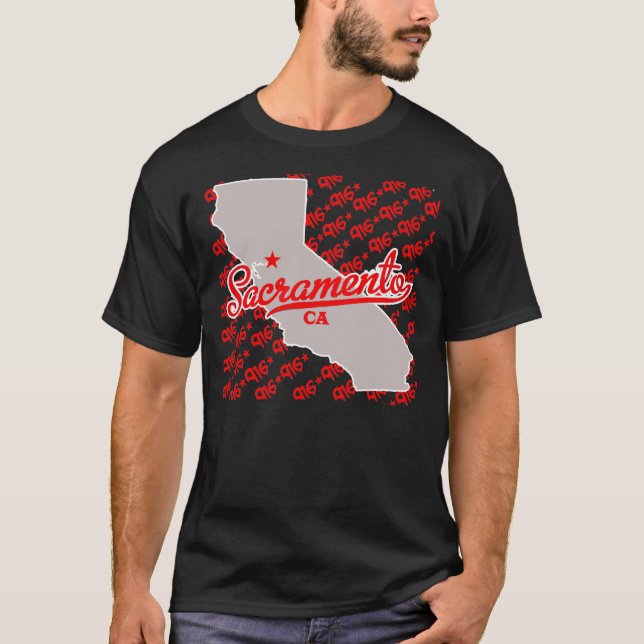 sacramento,Ca (916) -- T-Shirt (Front)