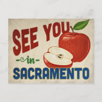 Sacramento California Apple - Vintage Travel