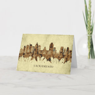 Sacramento California Cityscape Holiday Card