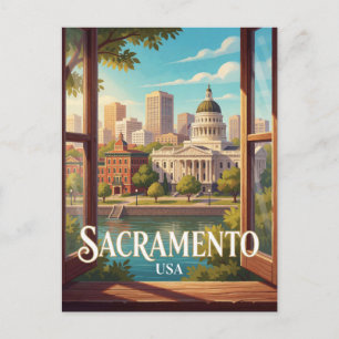 Sacramento California Historic Travel Postcard