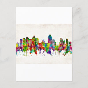Sacramento California Skyline Invitation Postcard