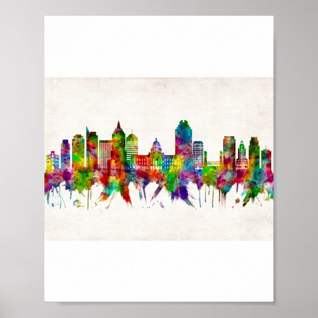 Sacramento California Skyline Poster (Front)