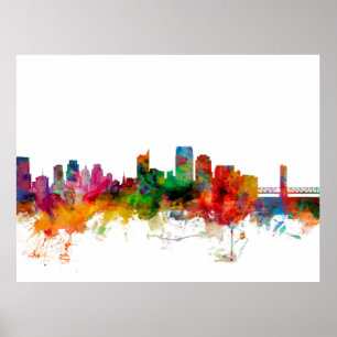 Sacramento California Skyline Poster