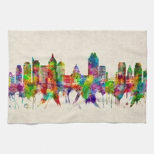 Sacramento California Skyline Tea Towel