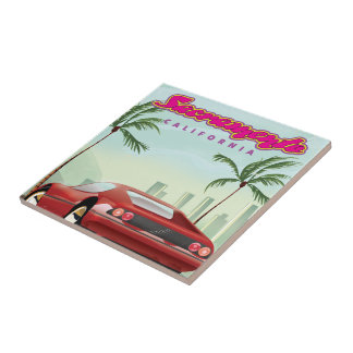 Sacramento California Sports car Tile