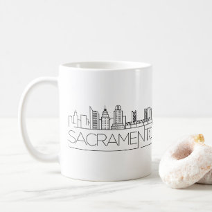 Sacramento, California Stylised Skyline Coffee Mug