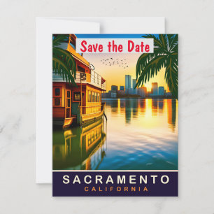 Sacramento, California, Travel Postcards, Save The Date