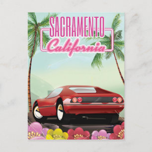 Sacramento California travel poster Postcard
