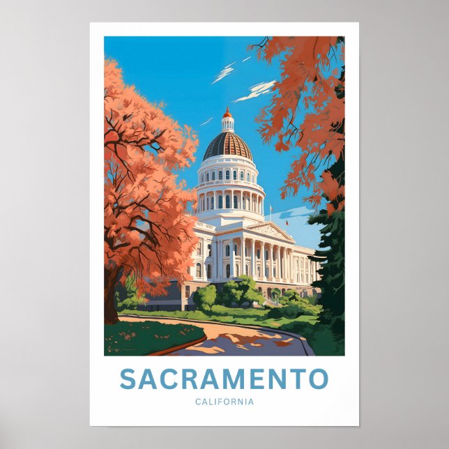 Sacramento California Travel Print (Front)