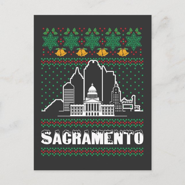 Sacramento California Ugly Christmas Postcard (Front)