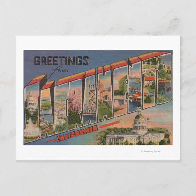 Sacramento, CaliforniaLarge Letter Scenes Postcard (Front)