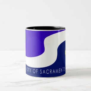 Sacramento city flag Two-Tone coffee mug