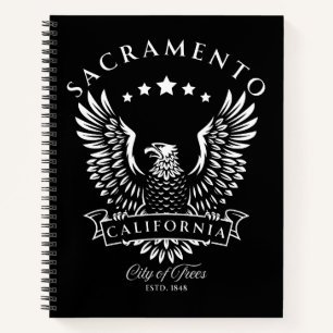 Sacramento City of Trees California Vintage Eagle Notebook