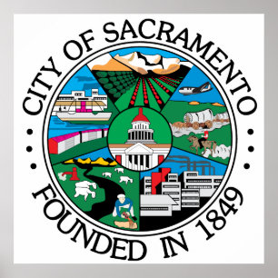 Sacramento city seal poster