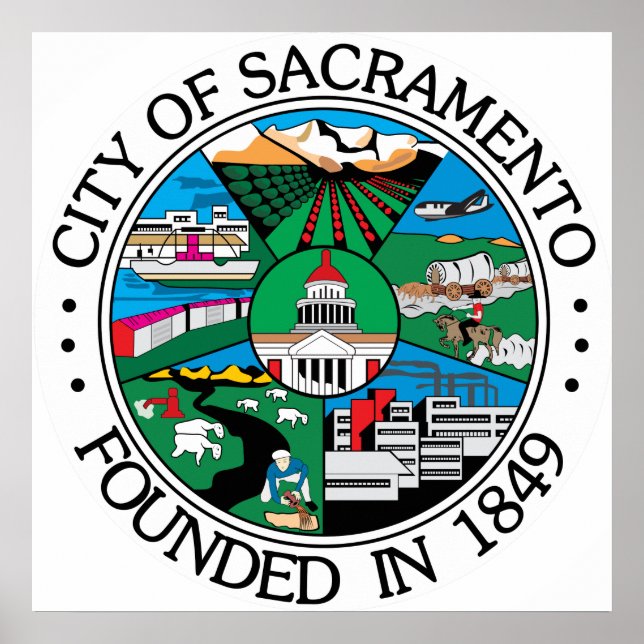 Sacramento city seal poster (Front)