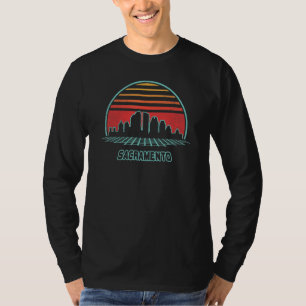 Sacramento City Skyline Retro 80s Style Souvenir T-Shirt