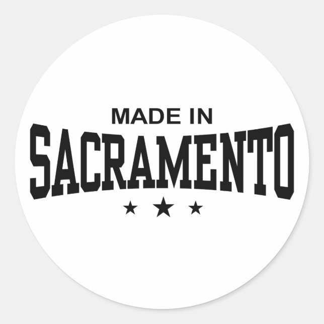 Sacramento Classic Round Sticker (Front)