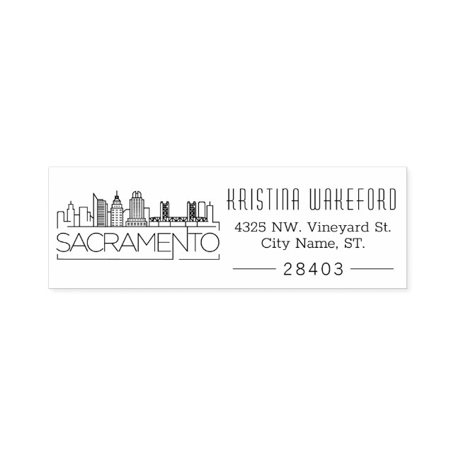 Sacramento | Custom Address Self-inking Stamp (Design)