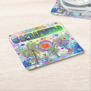 Sacramento Deep Dream Coaster