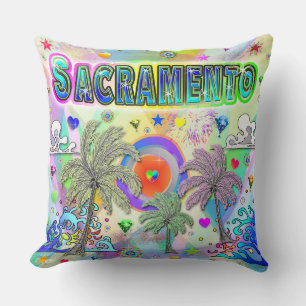 Sacramento Deep Dream Pillow