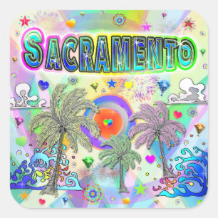 Sacramento Deep Dream Sticker