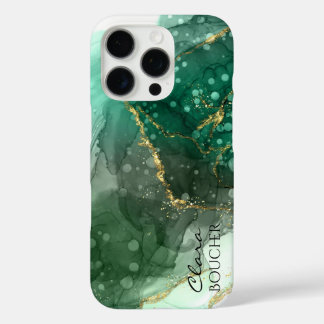 Sacramento Green Alcohol Ink Customisable iPhone 16 Pro Case