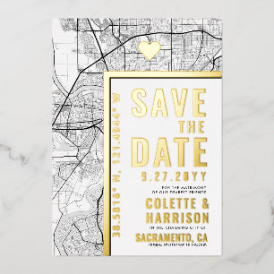 Sacramento Love Locator   Wedding Save the Date