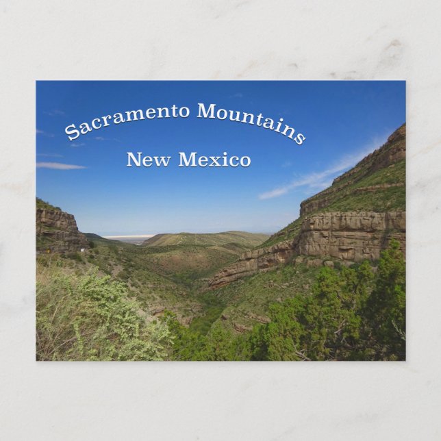 Sacramento Mountains near High Rolls, New Mexico Postcard (Front)