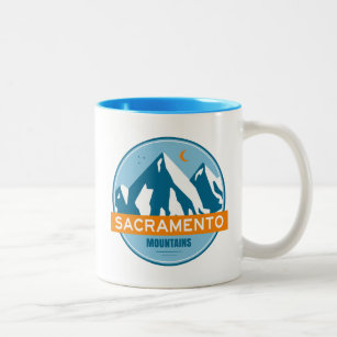 Sacramento Mountains New Mexico Stars Moon Two-Tone Coffee Mug