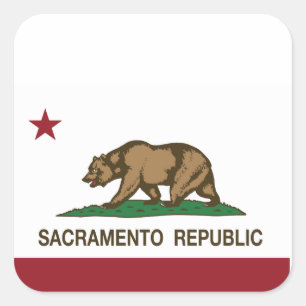 Sacramento Republic Flag Square Sticker