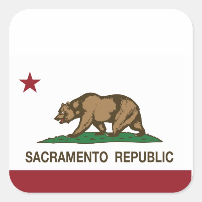Sacramento Republic Flag Square Sticker (Front)