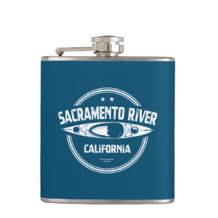 Sacramento River California Kayaking Hip Flask