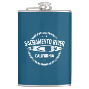 Sacramento River California Kayaking Hip Flask