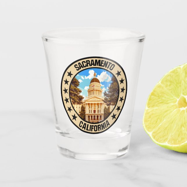 Sacramento                                         shot glass (Front)