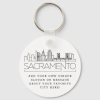 Sacramento Stylised Skyline | Custom Slogan