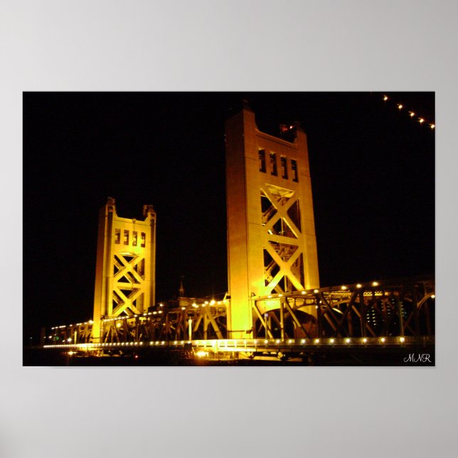 Sacramento Tower Bridge Poster (Front)