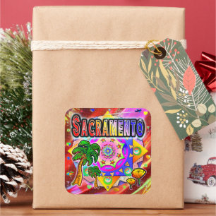 Sacramento Tropical Friends Sticker
