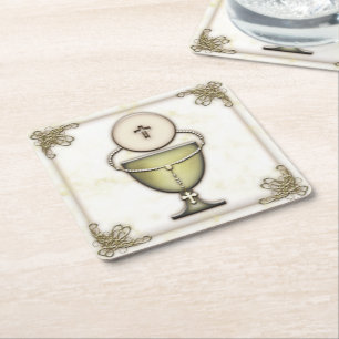 Sacraments Square Paper Coaster