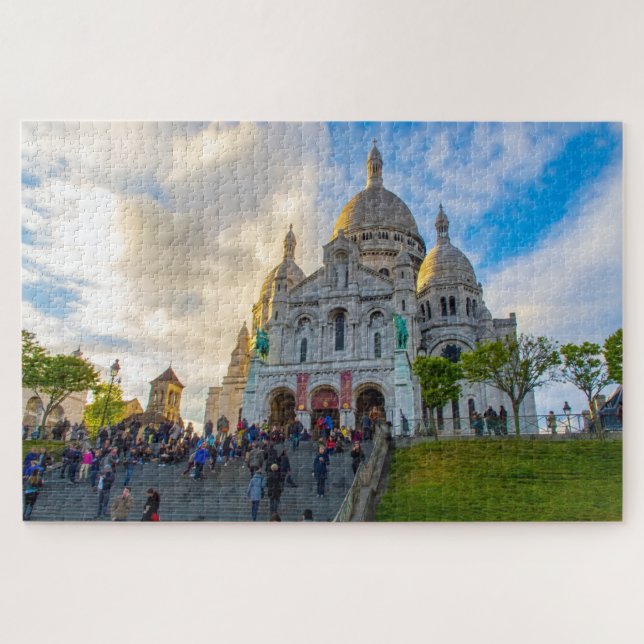 Sacre Coeur Basilique in Montmartre, Paris, France Jigsaw Puzzle (Horizontal)