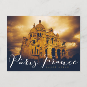sacré coeur in paris france postcard